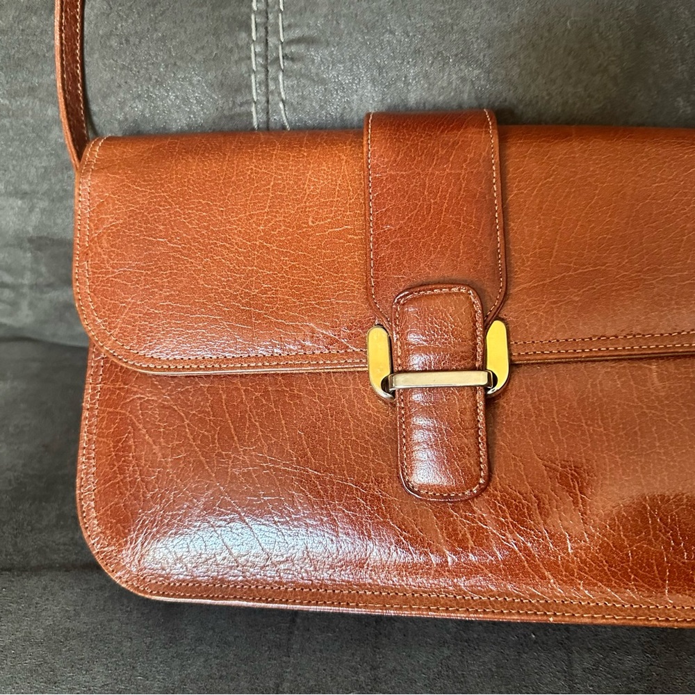 Vintage Jay Herbert New York Honey Brown Leather Bag - Picture 6 of 8